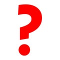 Question Mark.Red question mark on a piece of paper and many question marks on white board. Royalty Free Stock Photo