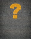 Question Mark Road Markings Royalty Free Stock Photo