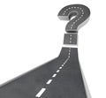 Question Mark on Road - Uncertainty Royalty Free Stock Photo