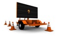 Question Mark on Road Work Sign (Small) Royalty Free Stock Photo