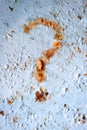 Question mark rust Royalty Free Stock Photo