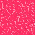 Question mark seamless pattern. Trivia poster design template, random punctuation marks background, quiz loading page, vector illu Royalty Free Stock Photo