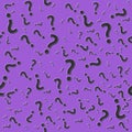 Question mark seamless pattern. Trivia poster design template, random punctuation marks background, quiz loading page, vector illu Royalty Free Stock Photo