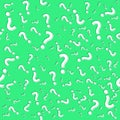 Question mark seamless pattern. Trivia poster design template, random punctuation marks background, quiz loading page, vector illu Royalty Free Stock Photo