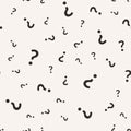 Question mark seamless pattern. Vector seamless pattern with question sign punctuation Royalty Free Stock Photo