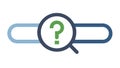 Question Mark Search Bar, Help Query Icon, vector design Generative AI Royalty Free Stock Photo