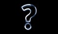 Question mark search and quest symbol digital 3d illustration