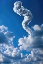 question mark shaped cloud in the sky Royalty Free Stock Photo