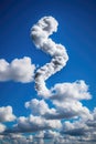 question mark shaped cloud in the sky Royalty Free Stock Photo