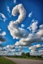 question mark shaped cloud in the sky Royalty Free Stock Photo