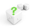 Question mark on side of dice Royalty Free Stock Photo