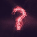 Question mark sign. Abstract night sky background. Royalty Free Stock Photo