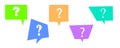 Question mark sign icon. Dialog, chat speech bubble. Message icon. Vector illustration. stock image. Royalty Free Stock Photo