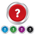 Question mark sign icon. Help symbol. Royalty Free Stock Photo