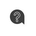 Question mark sign icon. Help symbol. FAQ sign. Flat design style. Stock vector illustration isolated on white background Royalty Free Stock Photo