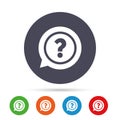 Question mark sign icon. Help symbol. Royalty Free Stock Photo