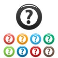 Question mark sign icons set Royalty Free Stock Photo