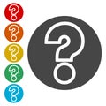 Question mark sign icons set Royalty Free Stock Photo