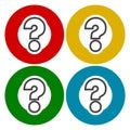 Question mark sign icons set Royalty Free Stock Photo