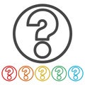 Question mark sign icons set Royalty Free Stock Photo