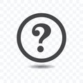 Question mark silhouette icon. Royalty Free Stock Photo