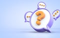 Question mark and Social media message Chat background