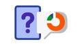 Question Mark with Speech Bubble and Data Chart Icon, vector design Generative AI Royalty Free Stock Photo