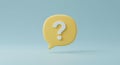 Question Mark in a Speech Bubble: FAQ, Help, Support, and Curiosity Concept Design - Digital Art for Online Assistance & Royalty Free Stock Photo