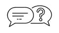 Question Mark Speech Bubble Icon for Communication & FAQs, vector design Generative AI Royalty Free Stock Photo