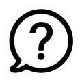 Question mark in speech bubble icon Royalty Free Stock Photo