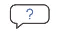 Question Mark Speech Bubble Icon Vector, vector design Generative AI Royalty Free Stock Photo