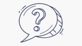 Question Mark in Speech Bubble, Ideas and Communication, vector design Generative AI Royalty Free Stock Photo