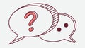 Question Mark Speech Bubble, Inquiry, Doubt, and Communication, vector design Generative AI Royalty Free Stock Photo