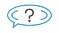 Question Mark Speech Bubble for Queries and Information, vector design Generative AI Royalty Free Stock Photo