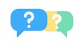 Question Mark Speech Bubbles Chat Icon Set, vector design Generative AI Royalty Free Stock Photo