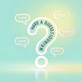 Question mark with speech bubbles communication inquiry Royalty Free Stock Photo