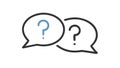 Question Mark Speech Bubbles for Inquiry & Support, vector design Generative AI Royalty Free Stock Photo