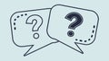 Question Mark Speech Bubbles Outline Vector Icon, vector design Generative AI