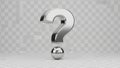 Question mark with sphere Royalty Free Stock Photo