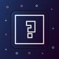 Question mark in a square nolan button icon. Simple thin line, outline vector of web icons for ui and ux, website or mobile Royalty Free Stock Photo
