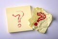Question Mark Sticky Note Royalty Free Stock Photo