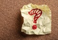 Question Mark Sticky Note Royalty Free Stock Photo