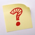 Question Mark Sticky Note Royalty Free Stock Photo