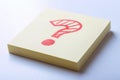 Question Mark Sticky Note Royalty Free Stock Photo