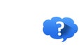 Question mark thought bubble concept on white background Royalty Free Stock Photo