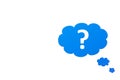 Question mark thought bubble concept on white background Royalty Free Stock Photo