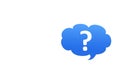 Question mark thought bubble concept on white background Royalty Free Stock Photo