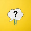 Question mark in thought bubble Royalty Free Stock Photo