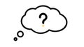 Question Mark in Thought Bubble Vector for Confusion, vector design Generative AI Royalty Free Stock Photo