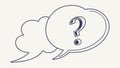 Question Mark Thought Bubble Vector: Confusion & Inquiry, vector design Generative AI Royalty Free Stock Photo